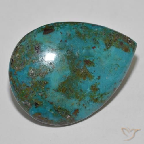Crisocola Multicolor natural de 51.51 ct, En forma de pera, Opaco