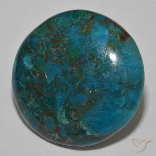 44.00ct Natural Multicolor crisocola, Redondo, Opaco