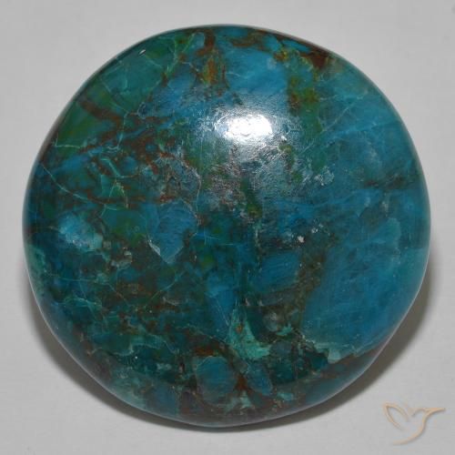 Crisocola Multicolor natural de 44.00 ct, Redondo, Opaco
