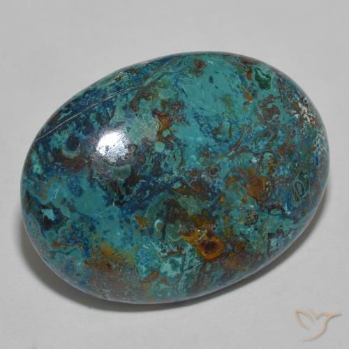 Crisocola Multicolor natural de 31.10 ct, Ovalada, Opaco