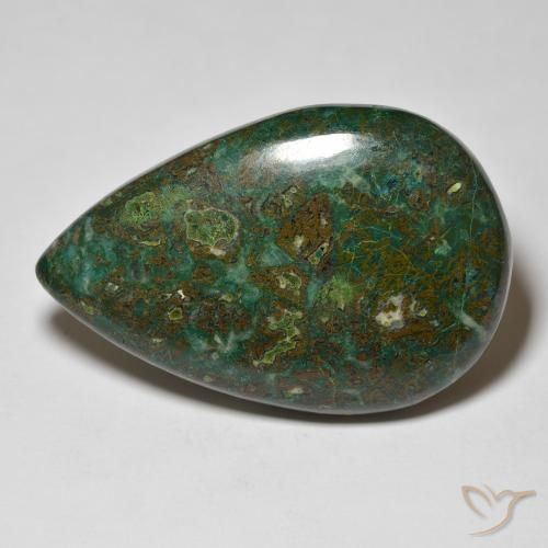 38.38ct Natural Multicolor crisocola, En forma de pera, Opaco