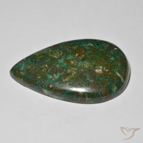 Crisocola Multicolor natural de 38.38 ct, En forma de pera, Opaco