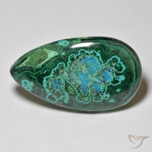 48.69ct Natural Multicolor crisocola, En forma de pera, Opaco