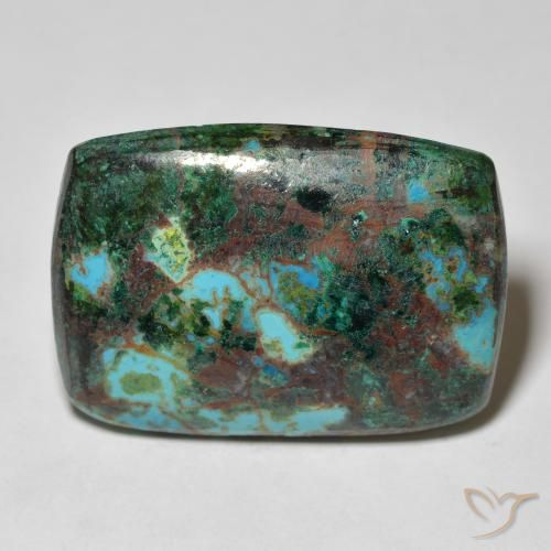 28.15ct Natural Multicolor crisocola, Forma Cojín, Opaco