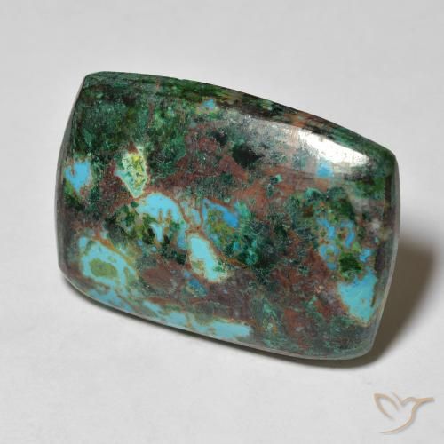 Crisocola Multicolor natural de 28.15 ct, Forma Cojín, Opaco