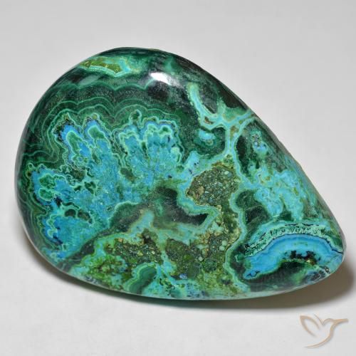 77.41ct Natural Multicolor crisocola, En forma de pera, Opaco