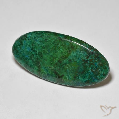 Crisocola Multicolor natural de 24.75 ct, Ovalada, Opaco