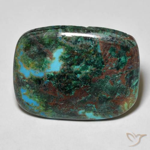 17.54ct Natural Multicolor crisocola, Forma Cojín, Opaco