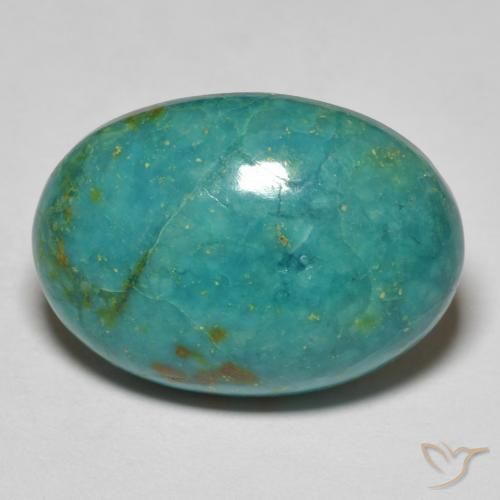 15.65ct Natural Azul verdoso crisocola, Ovalada, Opaco