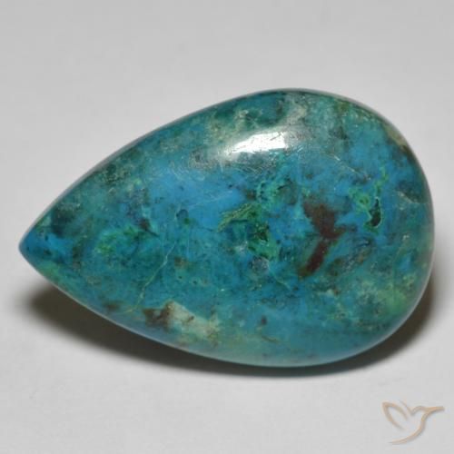23.18ct Natural Multicolor crisocola, En forma de pera, Opaco