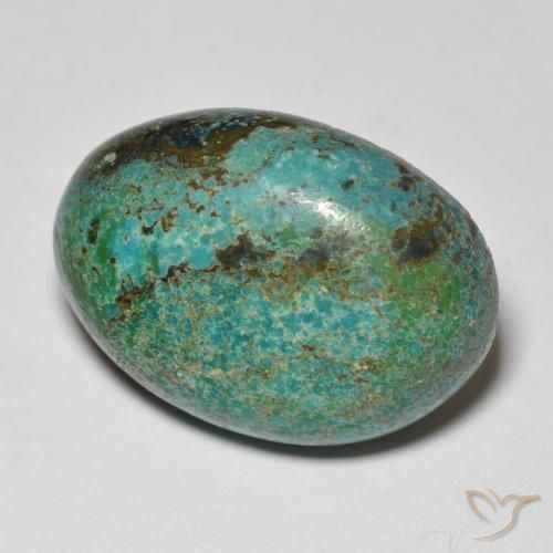 Crisocola Multicolor natural de 11.12 ct, Ovalada, Opaco
