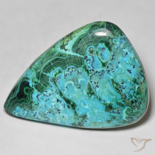 48.86ct Natural Multicolor crisocola, En forma de pera, Opaco