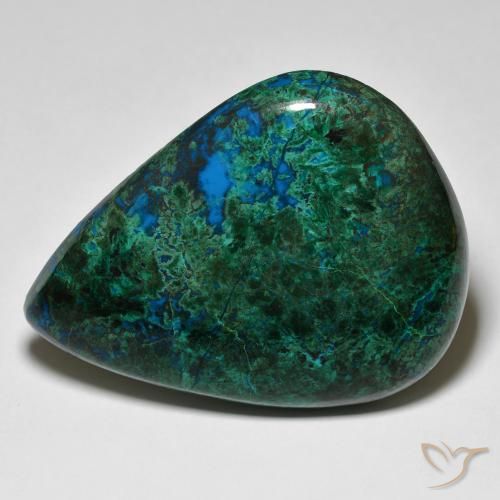 57.20ct Natural Multicolor crisocola, En forma de pera, Opaco