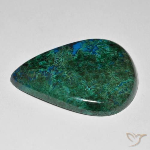 Crisocola Multicolor natural de 57.20 ct, En forma de pera, Opaco