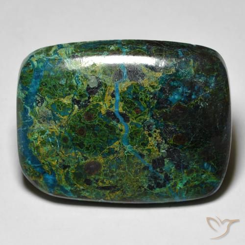 42.48ct Natural Multicolor crisocola, Forma Cojín, Opaco