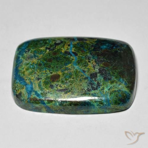 Crisocola Multicolor natural de 42.48 ct, Forma Cojín, Opaco