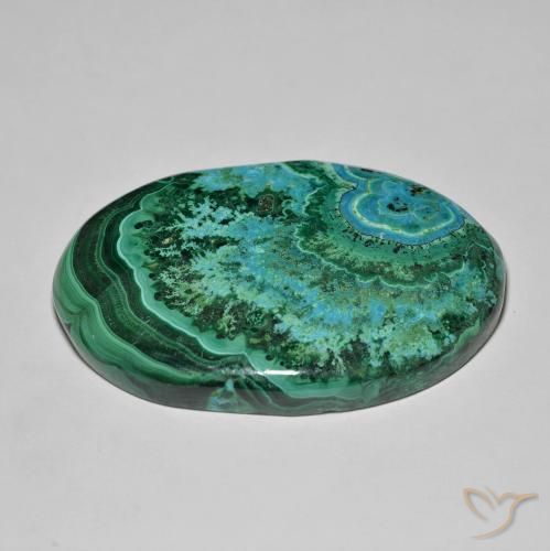 Crisocola Multicolor natural de 78.15 ct, Ovalada, Opaco