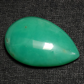 Crisoprasa verde natural de 50,20 ct, en forma de pera, opaco