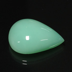 Crisoprasa verde natural de 16,75 ct, transparente, transparente / translúcido