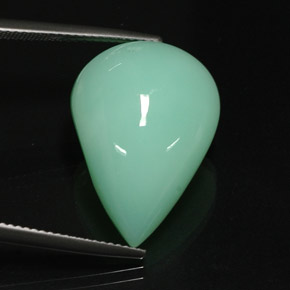 Crisoprasa verde natural de 16,75 ct, transparente, transparente / translúcido
