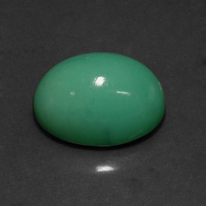 Crisoprasa verde natural de 14,83 ct, corte óvalo, opaco