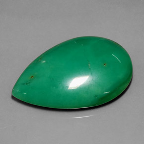 Crisoprasa verde natural de 50,17 ct, en forma de pera, opaco