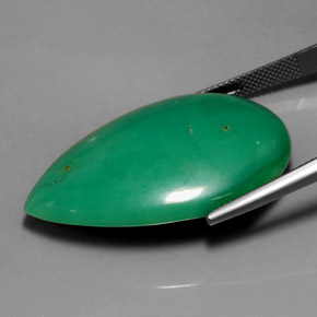 Crisoprasa verde natural de 50,17 ct, en forma de pera, opaco
