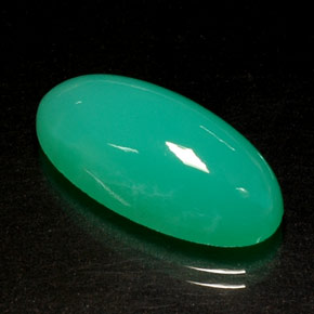 Crisoprasa verde natural de 13,72 ct, transparente, transparente / translúcido
