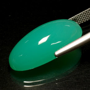 Crisoprasa verde natural de 13,72 ct, transparente, transparente / translúcido