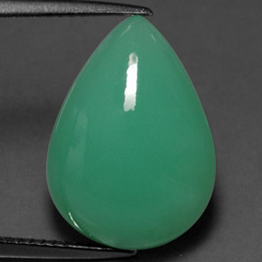 Crisoprasa Verde natural de 9.70 ct, En forma de pera, Translúcido