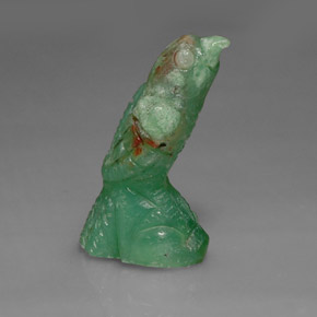 Crisoprasa verde natural de 16,80 ct, forma elegante, opaco