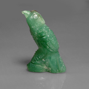 Crisoprasa verde natural de 16,80 ct, forma elegante, opaco