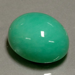 Crisoprasa verde natural de 21,02 ct, corte óvalo, opaco