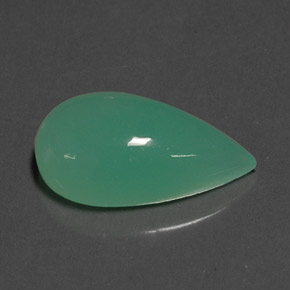 Crisoprasa verde natural de 9,38 ct, en forma de pera, opaco
