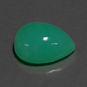 Crisoprasa verde natural de 9,43 ct, en forma de pera, opaco