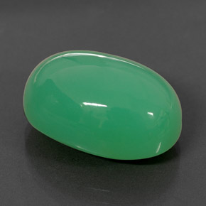 Crisoprasa verde natural de 15,84 ct, corte óvalo, opaco