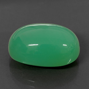 Crisoprasa verde natural de 15,84 ct, corte óvalo, opaco