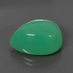 Crisoprasa verde natural de 15,05 ct, en forma de pera, opaco