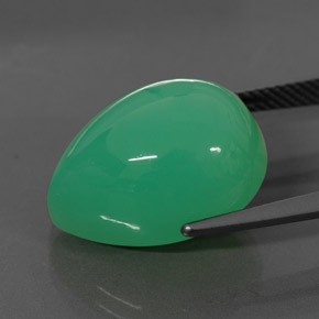 Crisoprasa verde natural de 15,05 ct, en forma de pera, opaco