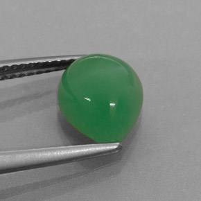 Crisoprasa verde natural de 2,68 ct, en forma de pera, translúcido