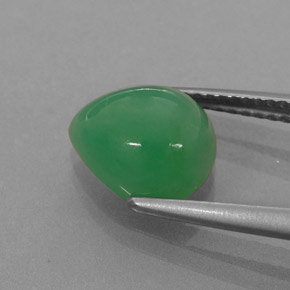 Crisoprasa verde natural de 2,68 ct, en forma de pera, translúcido