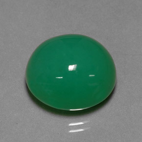 Crisoprasa Verde natural de 12.49 ct, Corte Óvalo, Translúcido