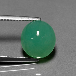 Crisoprasa verde natural de 4,29 ct, corte óvalo, translúcido