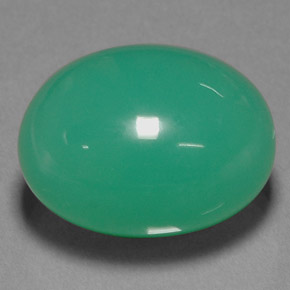 Crisoprasa verde natural de 22,23 ct, corte óvalo, translúcido