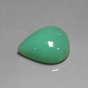 Crisoprasa verde natural de 17,50 ct, en forma de pera, translúcido
