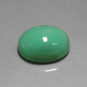 Crisoprasa verde natural de 22,75 ct, corte óvalo, translúcido