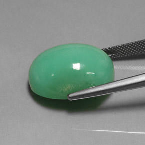 Crisoprasa verde natural de 22,75 ct, corte óvalo, translúcido