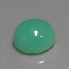 Crisoprasa Verde natural de 3.08 ct, Corte Óvalo, Translúcido