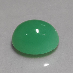 Crisoprasa verde natural de 3,24 ct, corte óvalo, translúcido