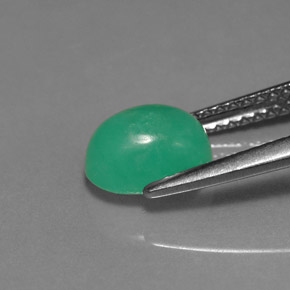 Crisoprasa verde natural de 1,67 ct, corte óvalo, translúcido